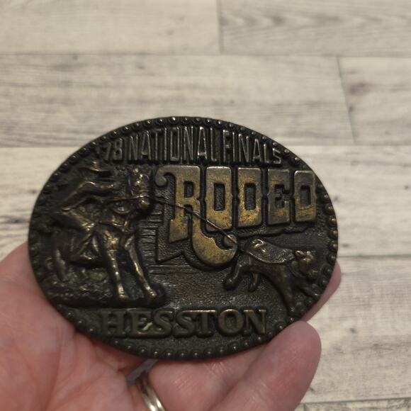 Hesston Other - Vintage 1978 Hesston Belt Buckle National Finals Rodeo NFR 4th Edition